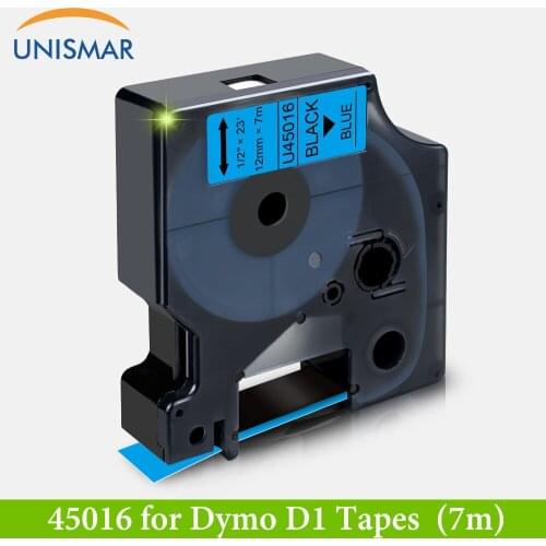 12mm D1 Label Tape Black on Blue 45016 Replace Dymo Label Maker Printing 12mm*7m for Dymo MobileLabeler LabelManager 160 280 PnP