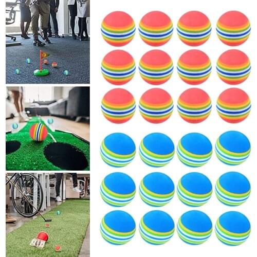 26x Soft EVA Golf Foam Ball Rainbow Sponge Balls Driving Training Aids