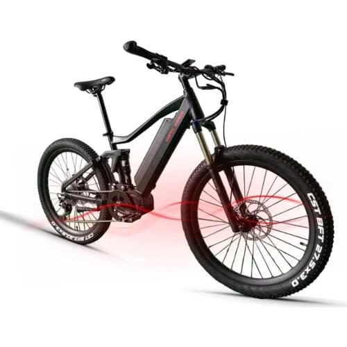 27.5 High-end electric mountain bike 48V1000W mid-bafang motor full suspension eMTB rock shox climbing and down hill ebike