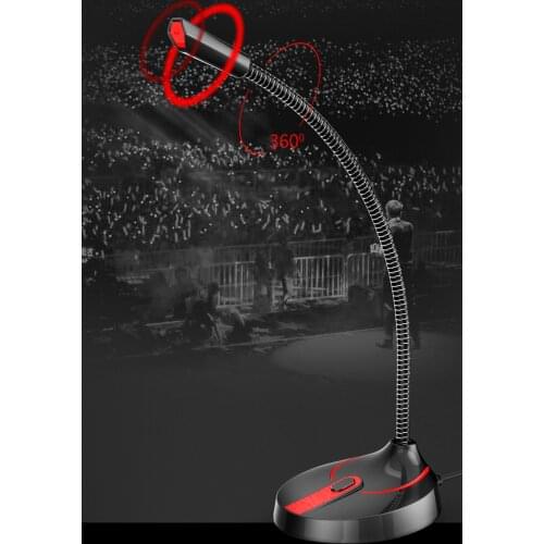 3.5mm computer microphone capacitor electret microphone game live microphone Rotate 360 degrees