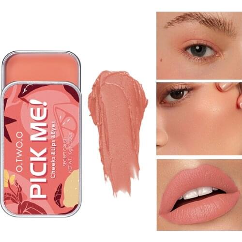 3 IN 1Lipstick Blush Eyeshadow Palette Long Lasting Natural Matte Lightweight Lip Tint Fashion Multifunctional Makeup Palette