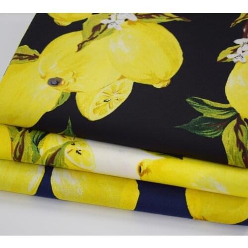3 COLORS lemon reactive dyeing pure cotton fabric for dress tissu au metre telas por metros tecido tela DIY tissus shabby chic