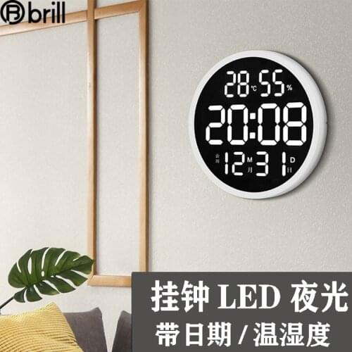 3d Large Led Digital Wall Clock with Date and Temperature Luminous Electric Digital Wall Clock with Date and Temperature Clock