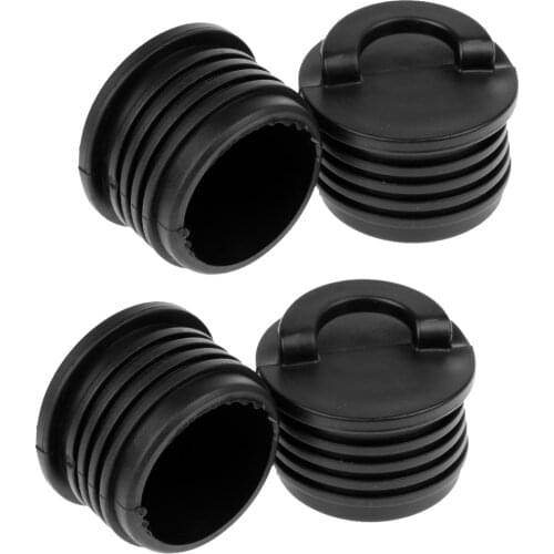 4Pcs Boat Canoe Kayak Boat Scupper Stoppers Bungs Drain Holes Plugs Replacement Accessories Black