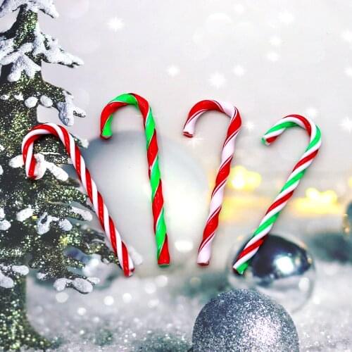 6Pcs12cm Christmas Tree Candy Color Cane Pendant Decoration Christmas Tree Decoration Home Happy New Year Party Decoration