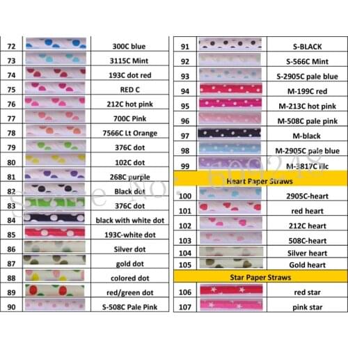 DHL Free Shipping 5000pcs Choose Colors Paper Straws,Polka Dot Heart Star Party Disposable Novelty Drinking Paper Straws Pretty