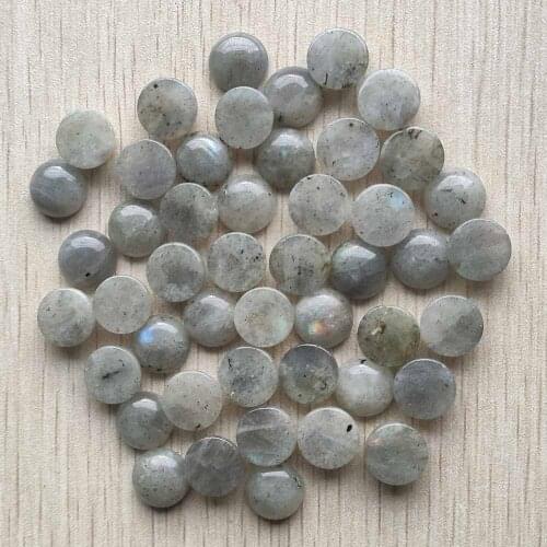 12mm Wholesale 50pcs/lot natural Labradorite stone round shape cabochon beads for jewelry accessories making free shipping