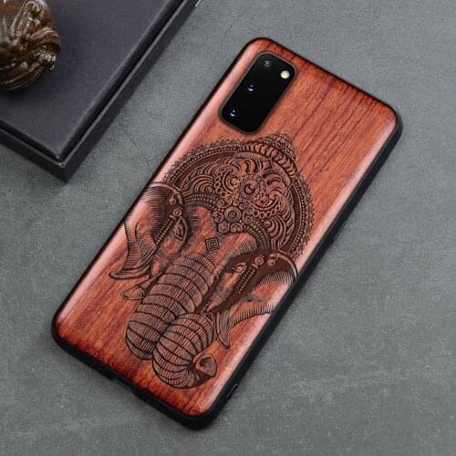 Real Wood S20 Case For Samsung s20 plus Case Wood s20 ultra Cover TPU Coque For Samsung note 20 note 10 plus Case
