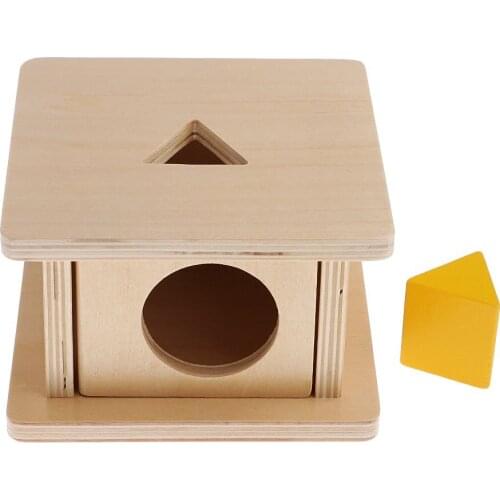 Montessori Wooden Box Block Matching Game Color Shape Recognition Early Learning Educational Toys Gift for Children Kids