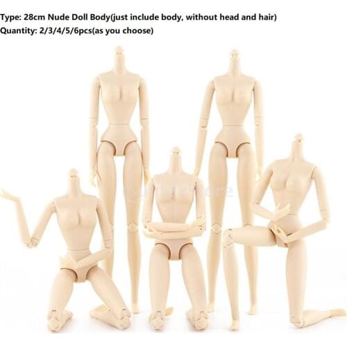 Kids Toy 1:6 Movable Doll Body Toy For Doll House Set Of 2-6