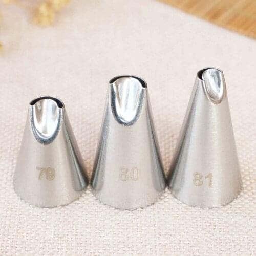 #79 #80 #81 Piping Nozzles For Cakes Fondant Decorating Pastry Icing Tips Baking Tools Create Chrysanthemum Pine Nuts Petals