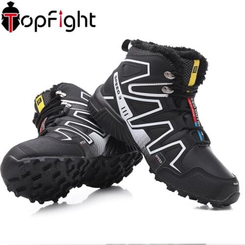 Topfight High Cut Outdoor Waterproof Hiking Boots Men Women Winter Shoes Walking Trekking Climbing Sneakers Zapatillas Comfort