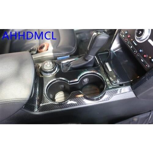 Car Interior Mouldings Modification Decorative Trim Frame Interior Sequins Carbon Fiber Color For Ford Explorer 2016 2017 2018