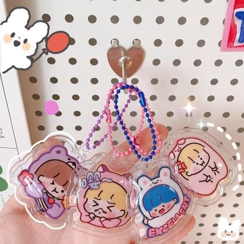 Cartoon Pretty Girl Pendant Keychain Bag Purse Earphone Protective Cover Key Management Decoration Key Holder Fashion Jewelry