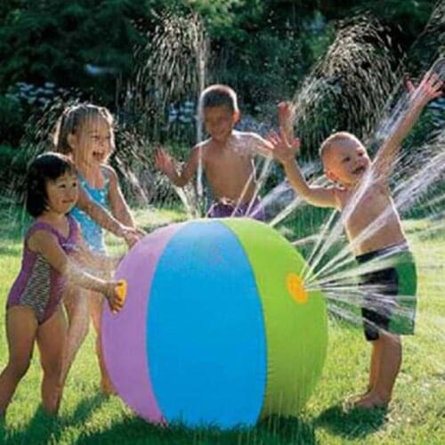 Water Play Jet Ball Inflatable Sprinkler Lawn Beach Water Spray Ball Beach Water Play Equipment Summer Kids Outdoor Summer Toy