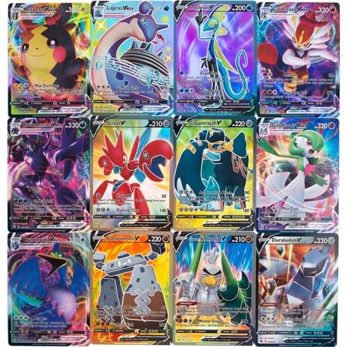 New Combination Pokemon English Version GX EX TAG Team MEGA V VMAX ENERGY Shining Cards No Repeat Game Battle Carte Trading Toy