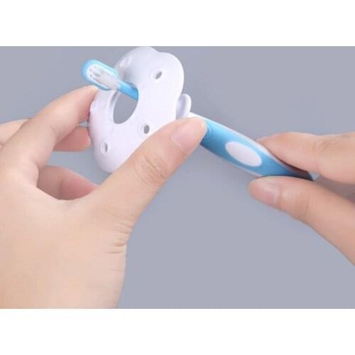 Drop Ship Baby Toothbrush Set Infant Brushing Teeth Tongue Training Safety Cover Design Soft Healthy Teether Toddler Oral Care