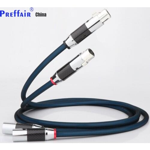 Pair Preffair X405 99.998% OFC Silver Plated Copper HIFI Silver Plating XLR Plug Interconnect Audio Cable