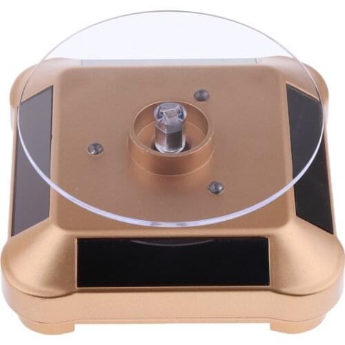 Solar Powered 360 Degree Rotary Display Stand Lights Low Power Consumption