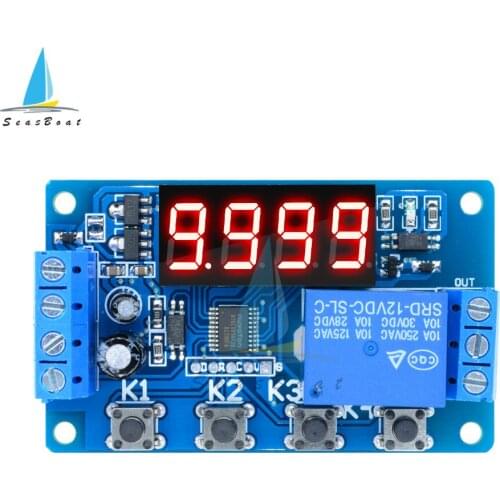 DC 5V 10A Adjustable Time Delay Relay Module LED Digital Timming Relay Timer Delay Trigger Switch Timer Control On/Off Switch