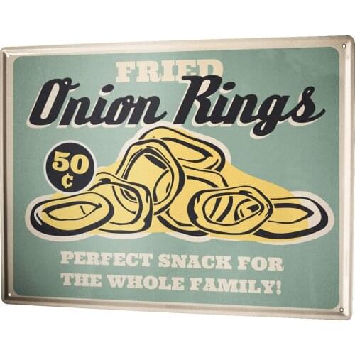SINCE 2004 tin Plate Nostalgia Fun Onion Snack