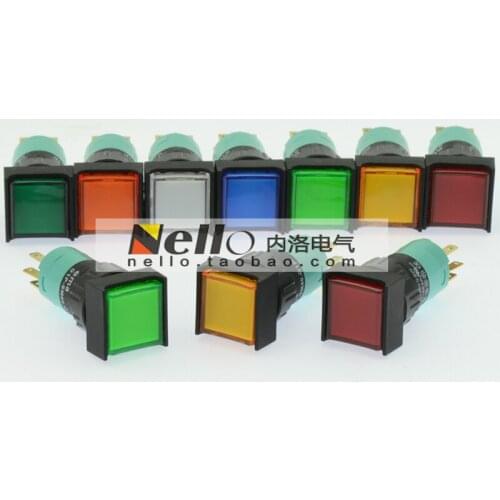 [SA]EMA 16mm illuminated pushbutton switch self-locking 01P-SA40.Q1P 01P-SA40.S1P square 1NC / NO--10pcs/lot