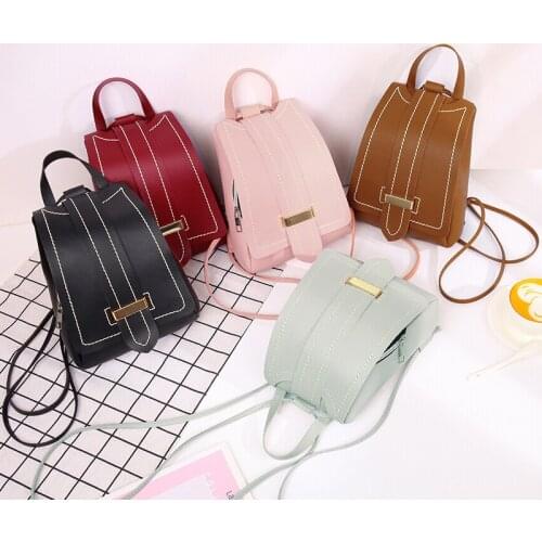 Shoulder Bag Anti-theft Womens Backpack For School Teenagers Girls Soft PU Luxury School Bag Knapsack Sac A Dos Femme