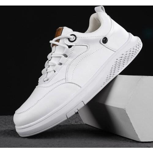 Men Shoes fashion Leather Loafers Breathable Autumn lace up comfortable Casual Shoes Outdoor Men Sneakers shoes