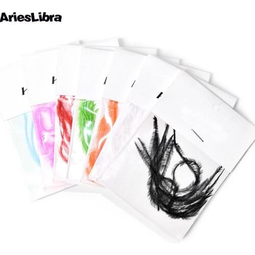 AriesLibra Nail Art Slender Feather Colorful 3D Decorations for DIY Nails Accessories Charms for Design Manicure Tools Supplies