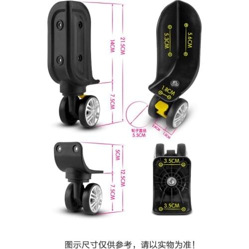 W-067A Replacement Luggage Wheels Repair Trolley Suitcase Accessories Travel Luggage Wheels for Box Suitcases Universal Wheels