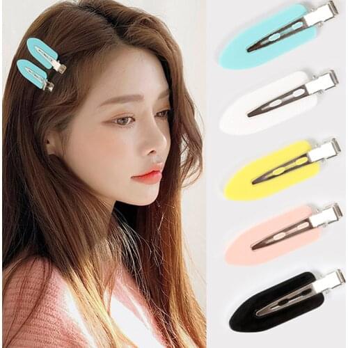 Haimeikang 2/3/4 PCS /Set Fashion Hair Clip Snap Button Hair Pins for Women Girls Sweet Hairpin Hair Clips Jewelry Barrette