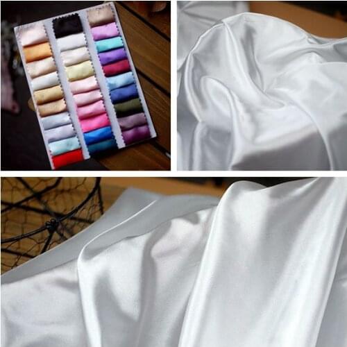 Encrypted Satin Fabric Silk Cloth Pajamas Cheongsam Fabric Handmade DIY Box Lining Home Dress Curtain Wedding Party Decoration