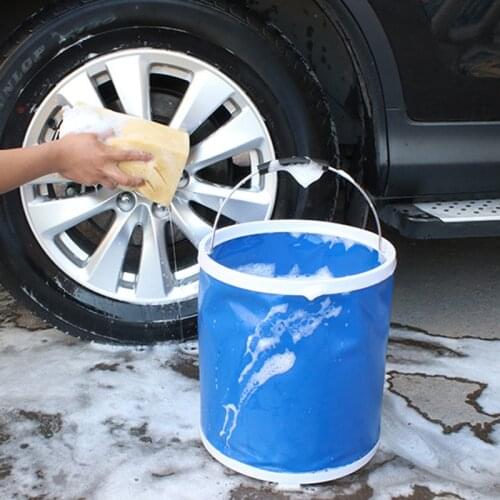 Foldable car wash fishing bathroom kitchen bucket 13L for Peugeot 206 207 208 301 307 308 407 2008 3008 4008
