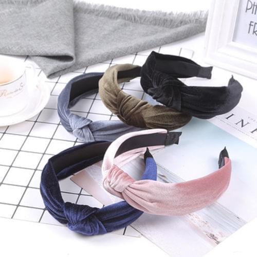 2021 newest arrival Women' s Wide Headbands Cross Knot Turban Hair Band Ladies' Velvet Hair Accessories