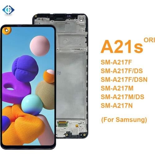 Tested 6.5'' Full Pantalla For Samsung for Galaxy A21S LCD Display Touch Screen+Frame Complete For Samsung A21S A217F Digitizer