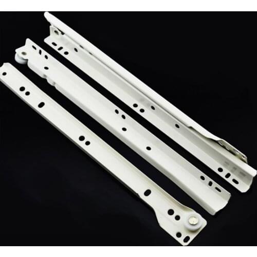 Two Section Drawer Track Slides Cabinet Rails Thickening Computer Table Chute Clothing Cabinets Keyboard Roller Pulley Furniture