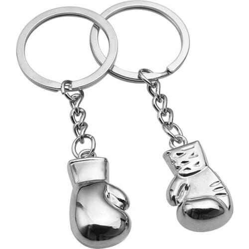 2Pcs Keychain Boxing Gloves Keychains Fine Workmanship High Hardness Souvenir Mini Boxing Pendant Keyring Souvenir Gift