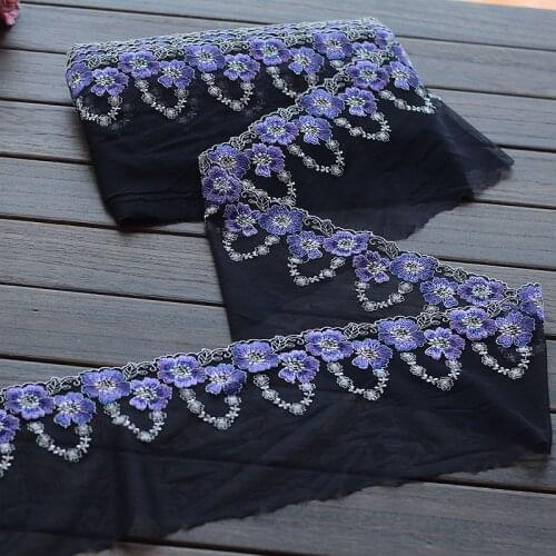 2yards/lot 16cm wide Embroidered Tulle Lace trim mesh Lace Ribbon~French Lace Fabric~beautiful