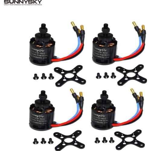 4pcs/lot Sunnysky X2212 980KV KV1400/1250/2450 180W Brushless Motor For Multirotor Quadcopter Hexa Octa Wholesale