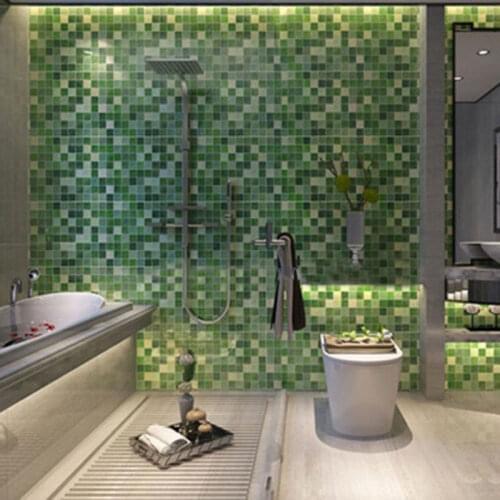 45x200cm Waterproof Mosaic Aluminum Foil Self-adhensive Anti Oil Kitchen Wallpaper Heat Resistance DIY Wall Sticker