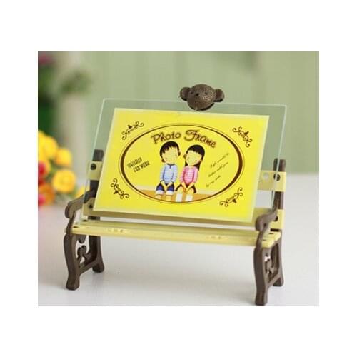 6 7 Bear Chair Photo Frame Lovely Plastic Frame Originality Personality Pendulum Platform Photographic Studio Gift Mixed Batch