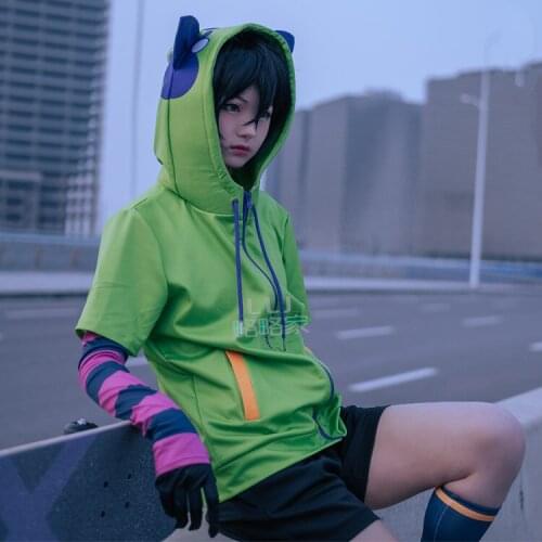 Anime SK8 The Infinity Chinen Miya Cosplay Costume SK Eight Costumes Cat Suit Outfit with Tails Halloween Carnival Party Uniform