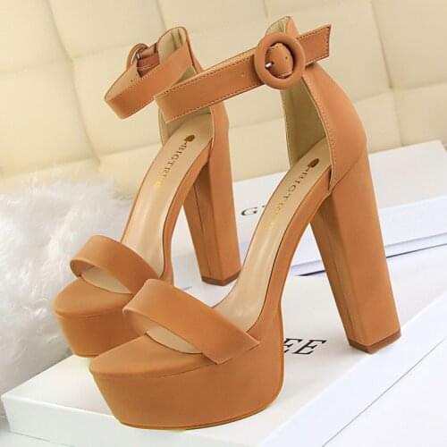 BIGTREE Woman Shoes Sexy High Heels High Platform Sandals 2021 Female Fashion Block Heel Sandals Ladies Luxury Stripper Heels