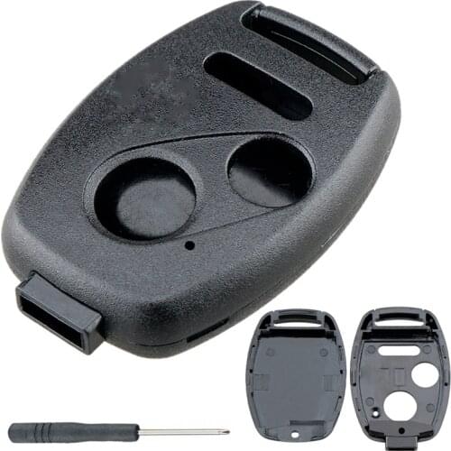Car Remote Key Shell Replacement 2+1 Buttons Key Case with Screwdriver Fit for Honda Accord-Crosstour Civic Odyssey CR-V CR-Z