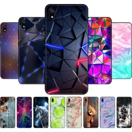 For xiaomi redmi 7a case soft silicon phone cover for redmi 7 a bumper hongmi 7a back redmi7a shell bag coque black tpu case