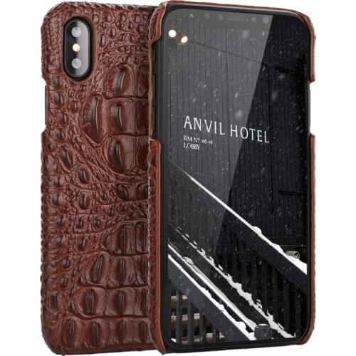 Crocodile Pattern Case for iPhone XS Max XR X 6 7 8 Plus Luxury Cover For iphone 6S plus Xs Xr Business Man Case Leather Shell
