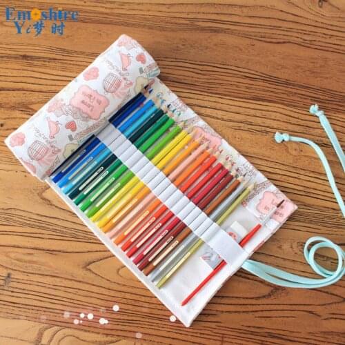 Emoshire Birthday Gift National Pencil Box Handmade Pencilcase Cotton Canvas Cute Romantic Towel Pencil Bag Pencil Case B102