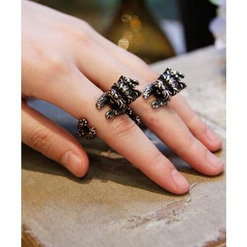 Wholesale price new product retro adjustable animal ring best selling high quality ring Yorkshire Terrier ring