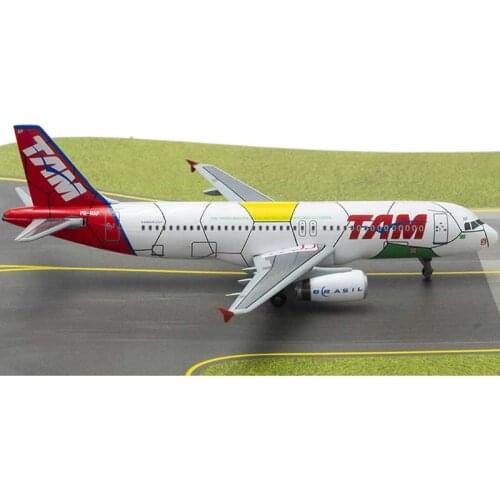 About 9.5CM Diecast 1/400 Brazil TAM Airline A320 Aircraft Plane Model Airplanes TAM Collectible Show Model Toy