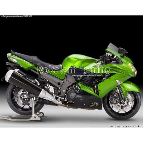 Body Kit For Kawasaki ZX-14R 2012 2013 2014 2015 ZX14R 12 13 14 15 ZX 14R Green Black Motorcycle Fairing Kit (Injection molding)